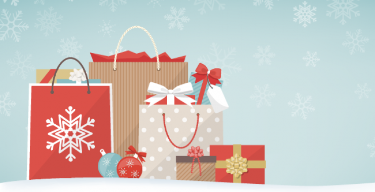 Illustration of Christmas gifts