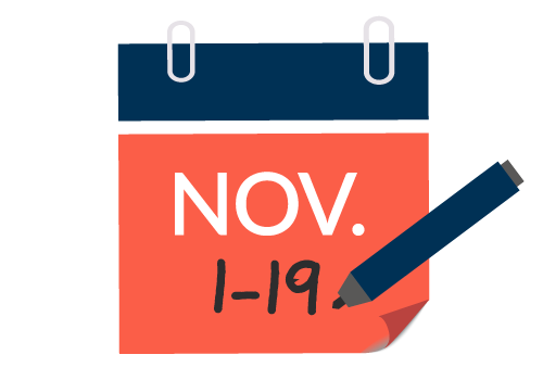 November 1-19 November 1-19